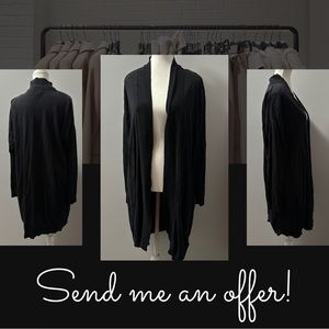 Woman’s Black Long Sleeve Cardigan